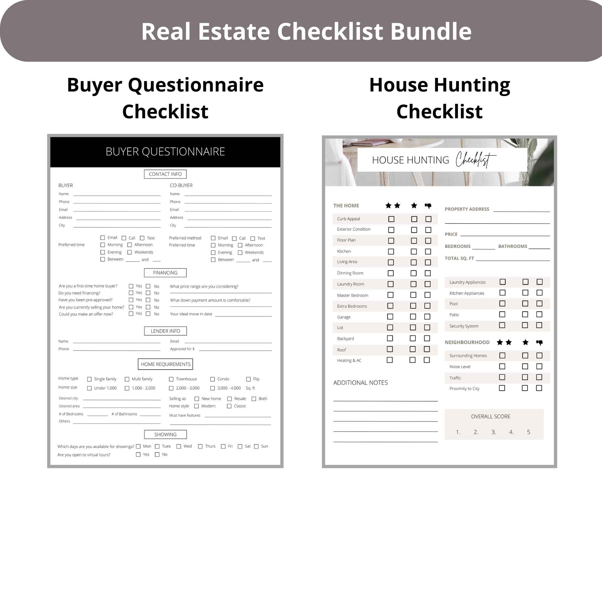 Real Estate Checklist